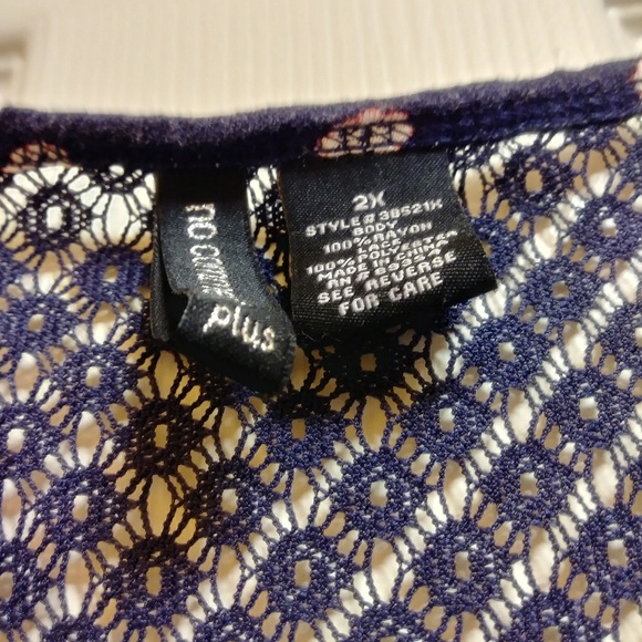 No Comment Plus Women's Crop Top Size 2X Blue - Picture 2 of 3